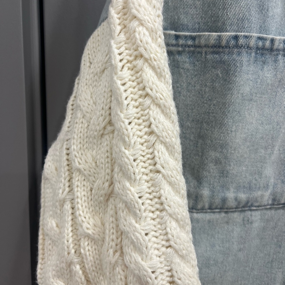 Denim Knit Shacket - Picture 3 of 5
